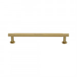 M Marcus Heritage Brass Partial Knurled Design Cabinet Pull with Rose 160mm Centre to Centre